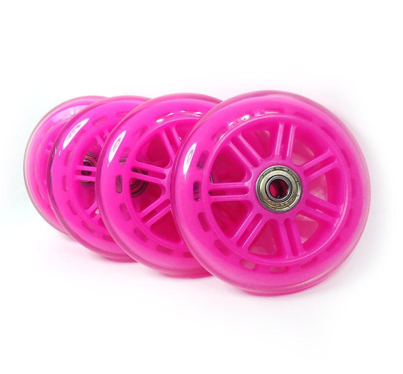 Miniatura Kit Roda Patins Silicone 4 Uni Patinete Rodinhas Rosa Abec 7