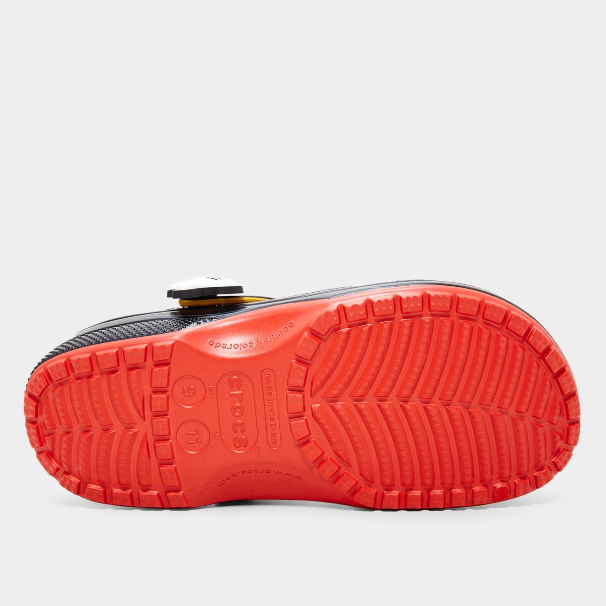 Miniatura Sandália Crocs Mickey I Am Classic Clog Vermelho - 35