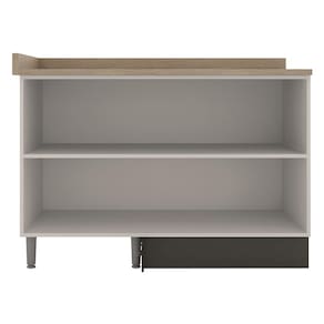 Cozinha Completa Bartira Linea com 13 Portas e 6 Gavetas e 9 Prateleiras - 562,6cm de largura Branca