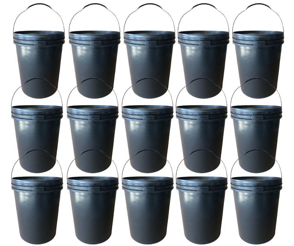 Miniatura Balde 20L Para Suporte Plantas - 15 Pçs