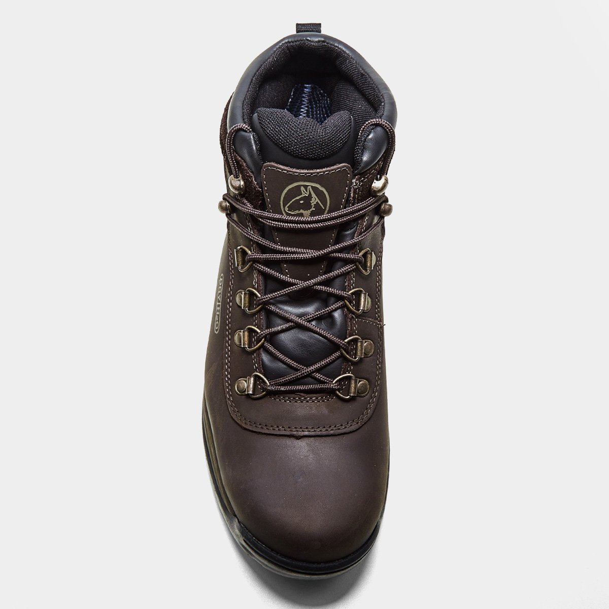 Miniatura Bota Couro Bull Terrier Freemont Prova D'Água Masculina Marrom Escuro - 38