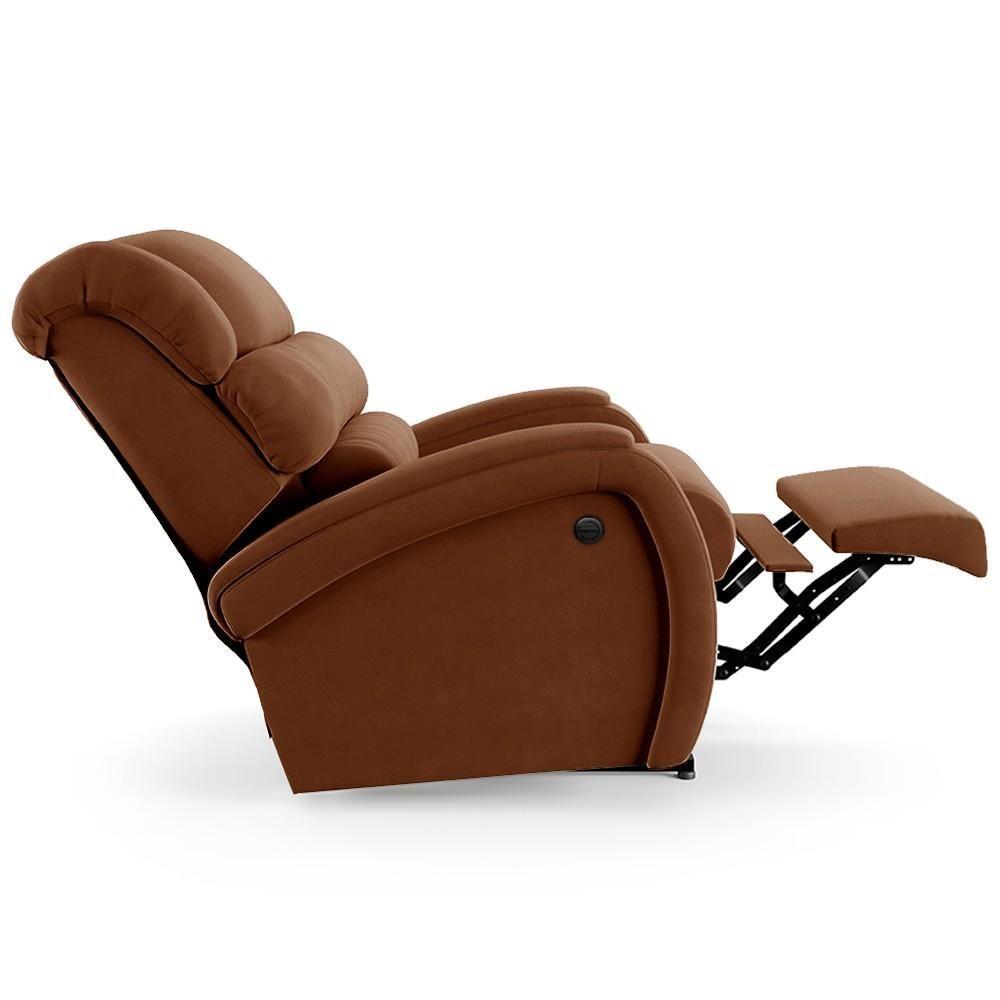 Poltrona Do Papai Reclinável Kalie Power Elétrica Massagem Fh9 Veludo Terracota - Mpozenato
