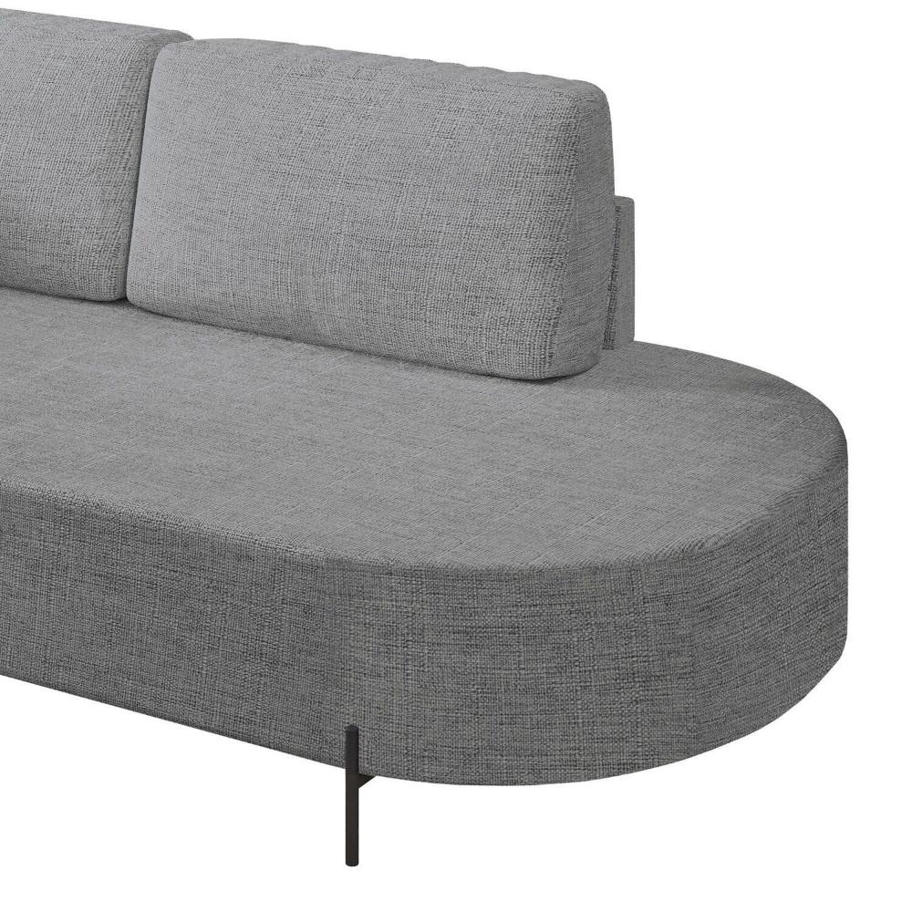Sofá Living Orgânico 2 Lugares 165cm Norten Cinza