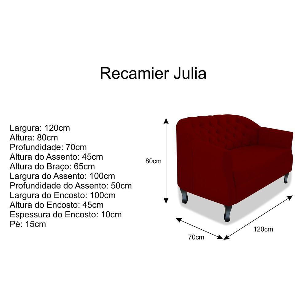 Miniatura Kit Namoradeira E Poltrona Julia A02 Bordô