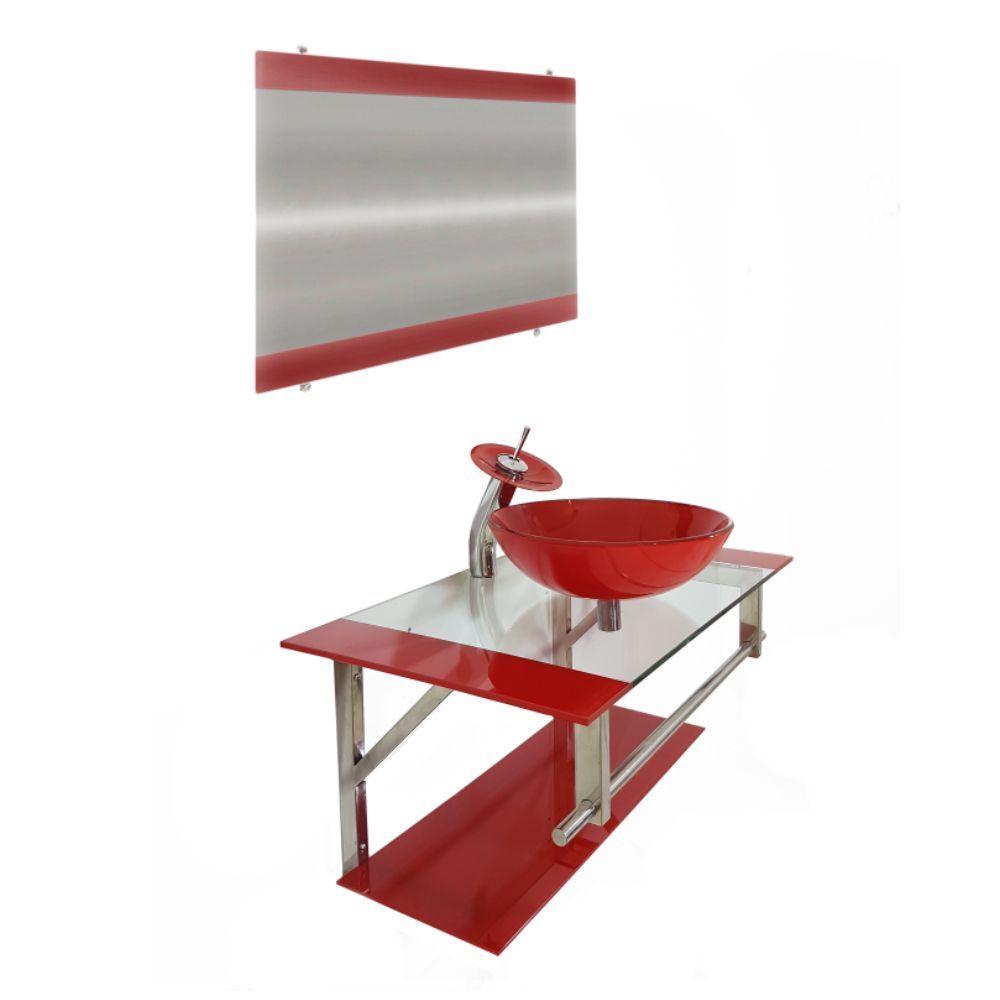 Miniatura Gabinete De Vidro Noruega 80cm Iq Inox Vermelho Ferrari