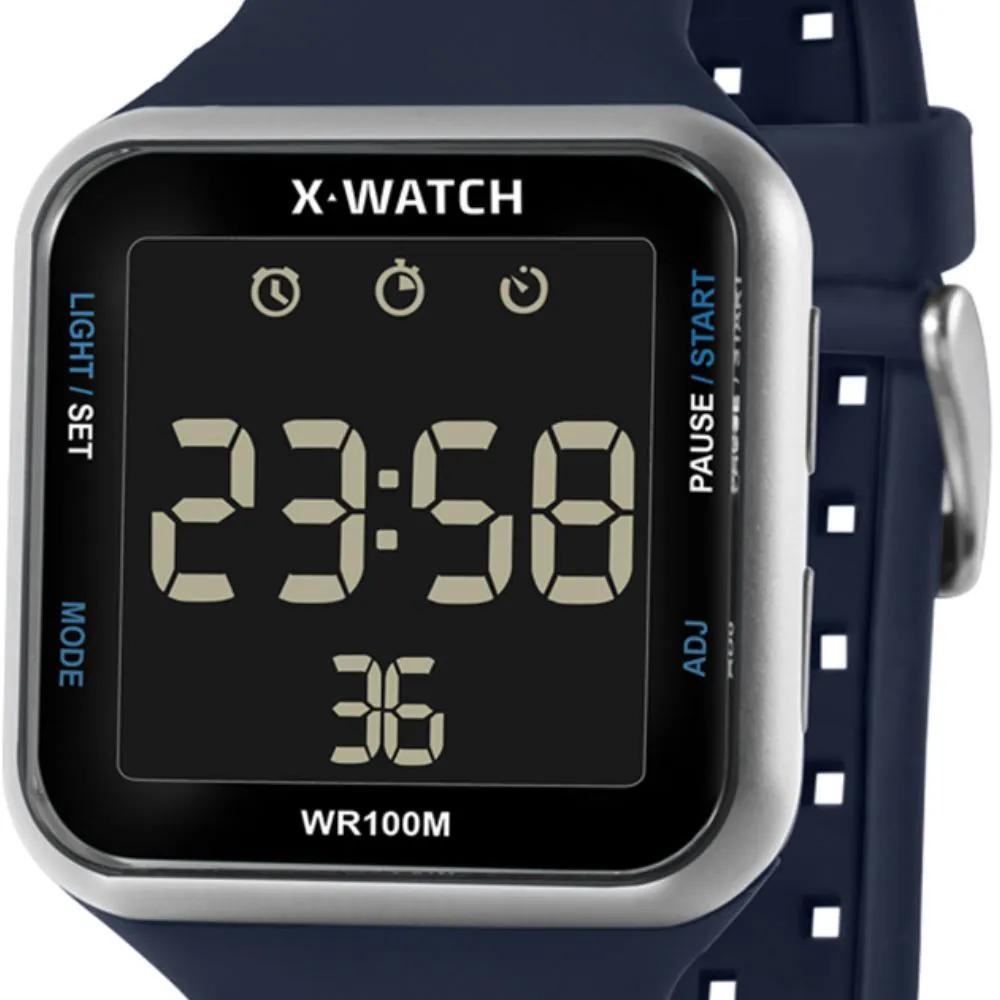 Miniatura Relogio X-Watch Digital Masculino Quadrado Xgppd092W Pxdx