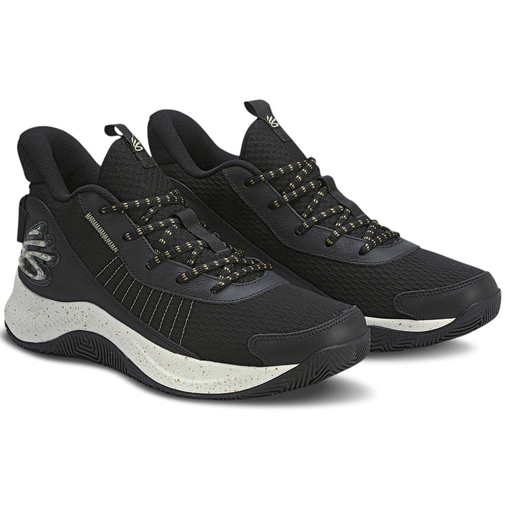 Miniatura Tênis de Basquete Masculino Under Armour Curry 3Z7 Preto - 46