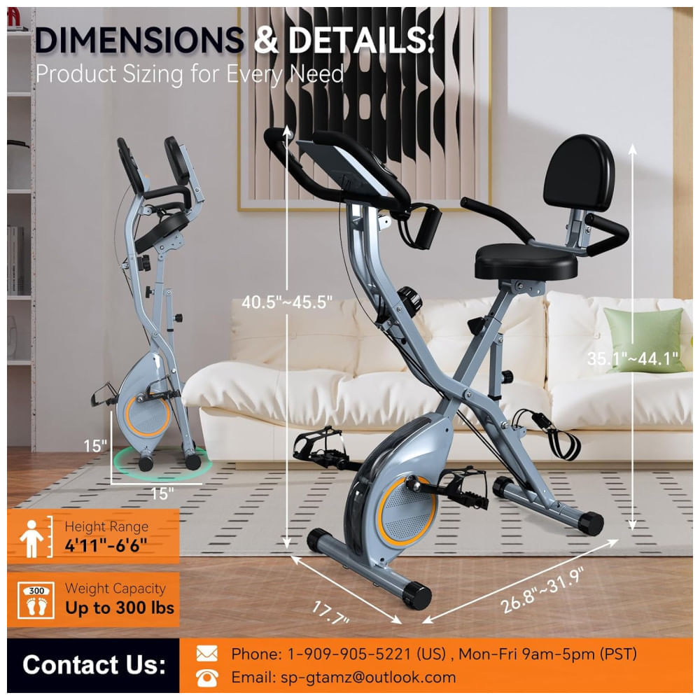 Miniatura Bicicletas dobráveis de bicicleta estacionária para casa. 5 em 1 bicicleta de treino interna. Bicicleta de ciclismo