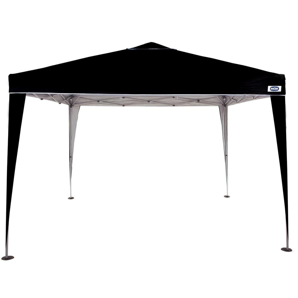 Miniatura Tenda Gazebo Praia Dobrável Preta Sanfonada 3 x 3 M Mor