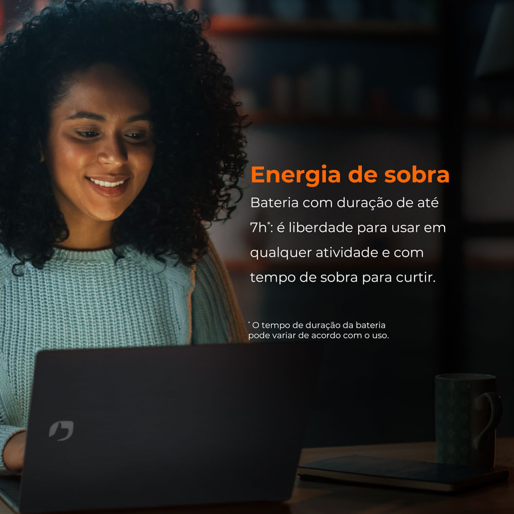 Notebook Positivo Vision C14 Lumina BAR Intel® Celeron® N4500 Windows 11 Home 8GB RAM 128GB eMMC 14” HD Tecla Link Cinza