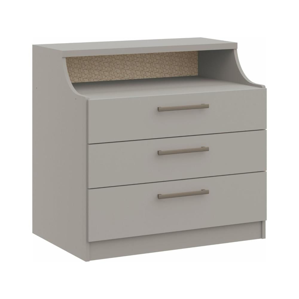 Miniatura Módulo Bancada 3 Gavetas Elegance Móveis Castro NIQUEL/NIQUEL