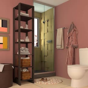 Miniatura Armário Closet Nova Mobile Slim Yes com 6 Prateleiras Grafite
