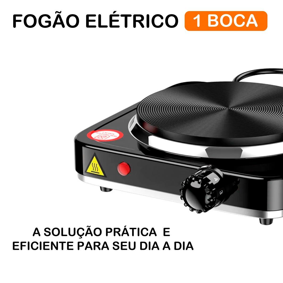 Miniatura Fogão Elétrico Portátil 1 Boca 1000W Para Mesa Camping 127V