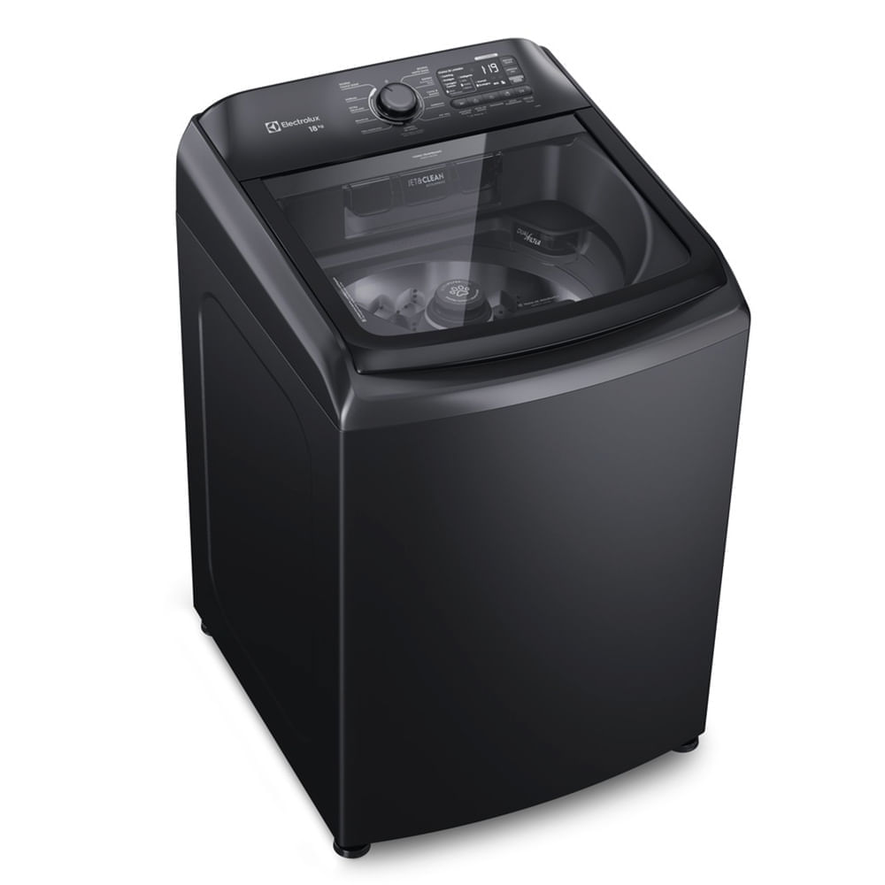 Máquina de lavar Electrolux 18kg Preta Expert Filtro Microplásticos, Jatos Poderosos e Pet Pro (LEB18) - 220V 220
