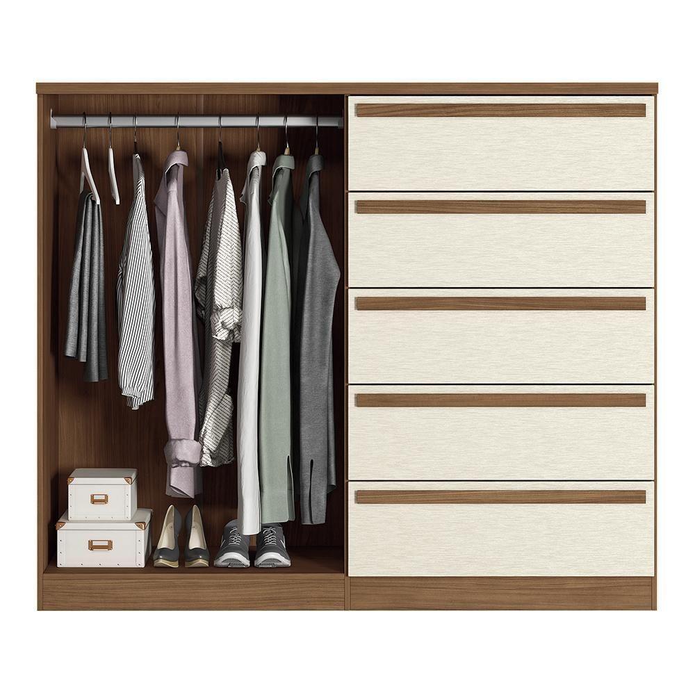 Miniatura Cômoda Málaga Gold 2 Portas E 5 Gavetas Jatobá-areia - Santos Andirá Jatobá-areia
