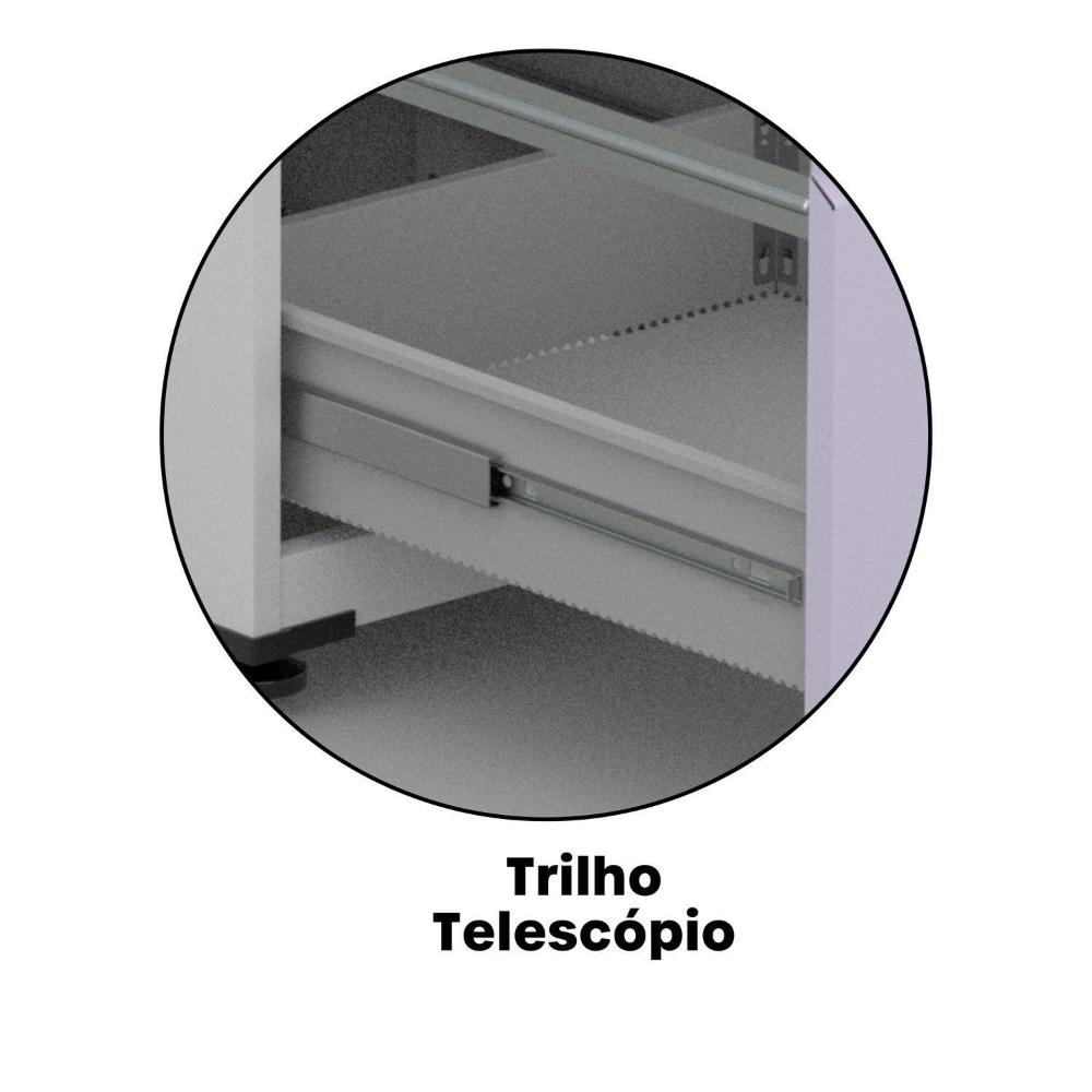 Gaveteiro Arquivo para Escritório em Aço 4 Gavetas Banco /Lilas