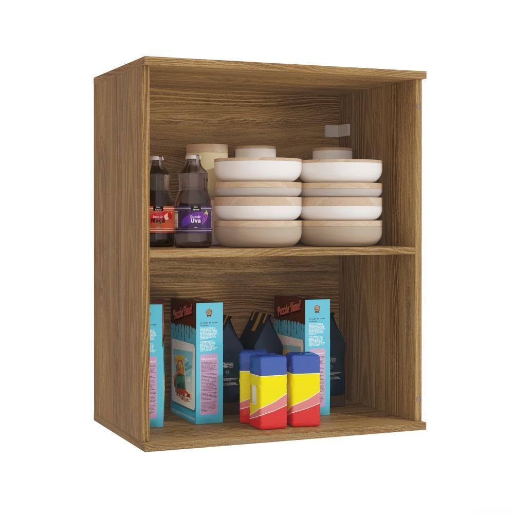 Miniatura Armário Aéreo Celeste Kappesberg 100% Mdf 1 Porta Nogueira 60cm