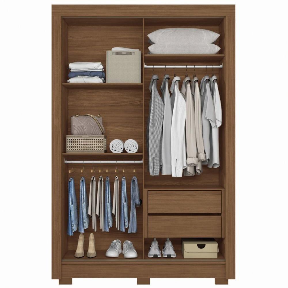 Miniatura Guarda-roupa 2 Portas Correr 2 Gavetas Lapa Jabotá/Areia