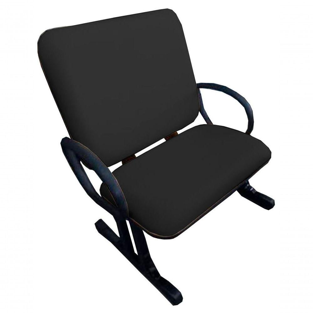 02 Cadeiras Para Escritório Para Obesos Até 250kg Preto