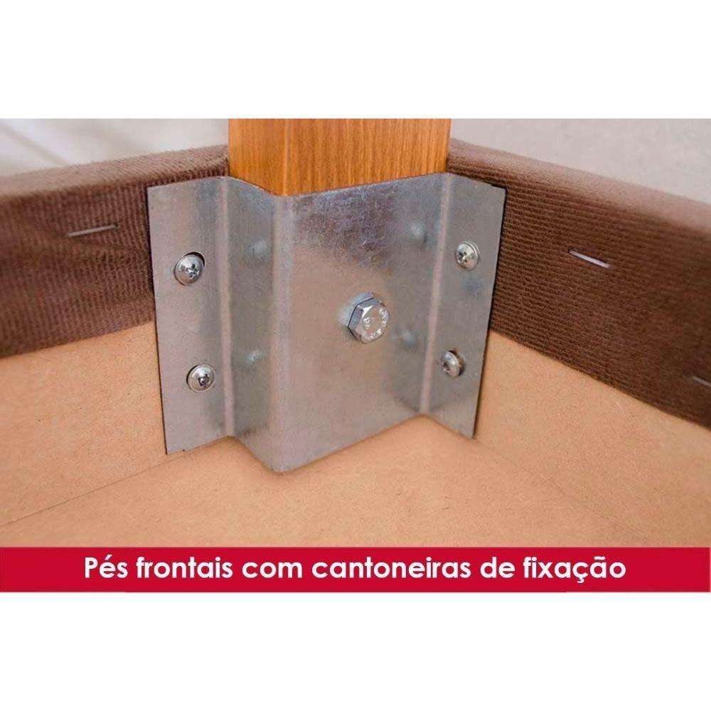 Sala De Jantar Completa Lins Sc91 Tampo Madeirado C- Vidro Canto Reto 120x80cm E 4 Cadeiras Vita Nature-veludo Light Linho - Henn