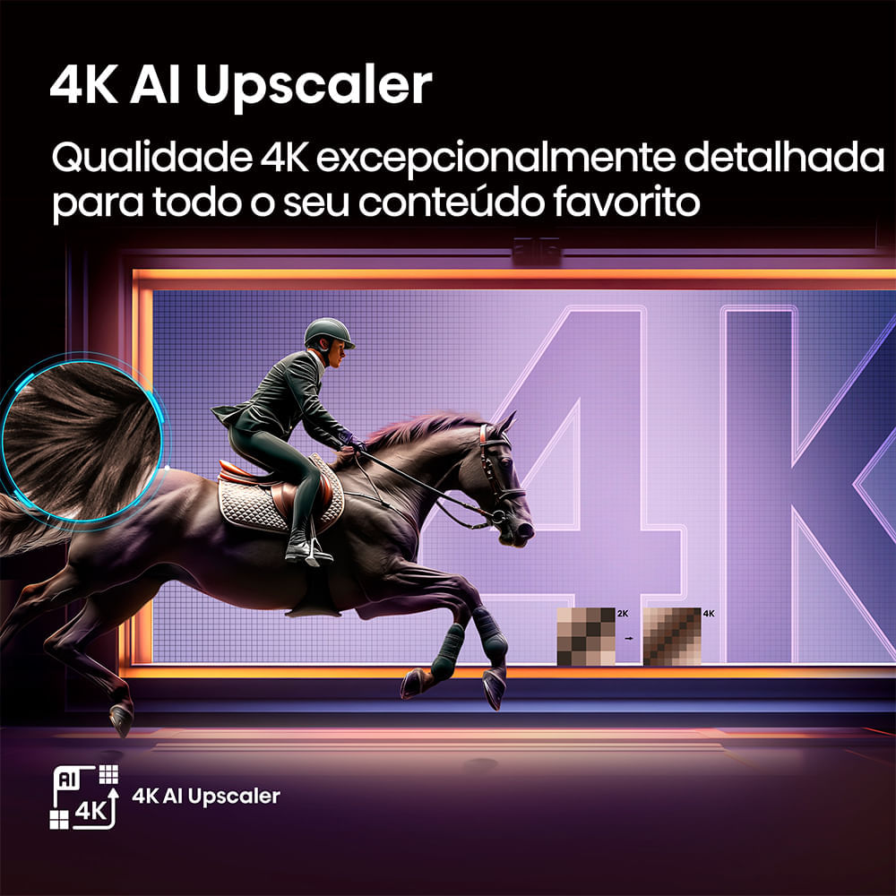 Smart TV 4K Hisense QLED 100” Polegadas com Subwoofer Embutido, Modo Jogo Pro, 144Hz e Wi-Fi - 100Q7QG Bivolt