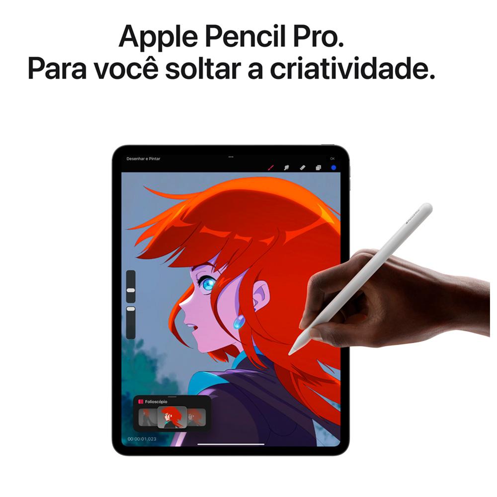iPad Pro Apple (5ª Geração) Processador M4  (11", Wi-Fi + Celular, 1TB com Vidro Convencional) - Preto-Espacial Bivolt