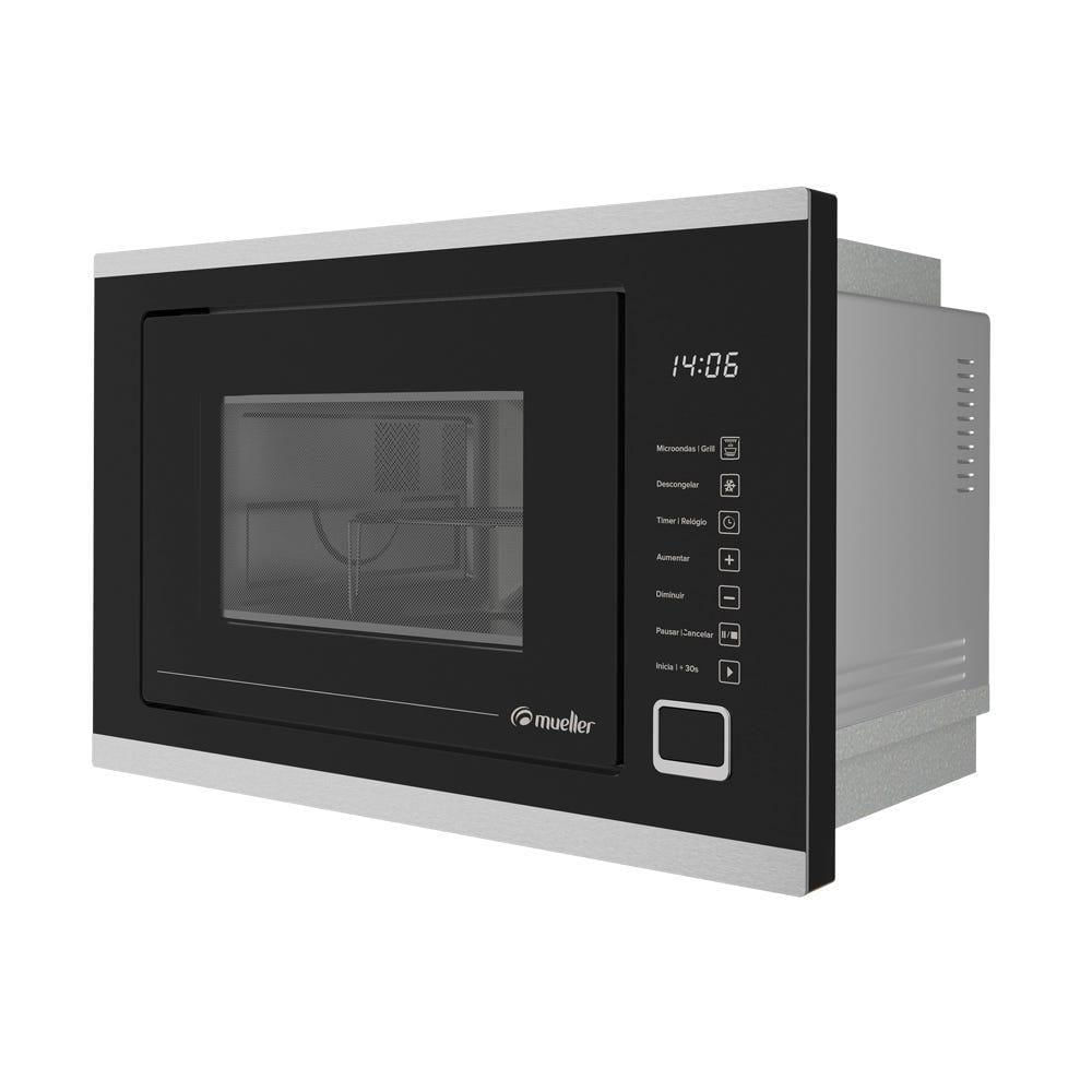 Miniatura Forno Micro-ondas De Embutir Mueller 25 Litros MMO0225G1 Preto 220V