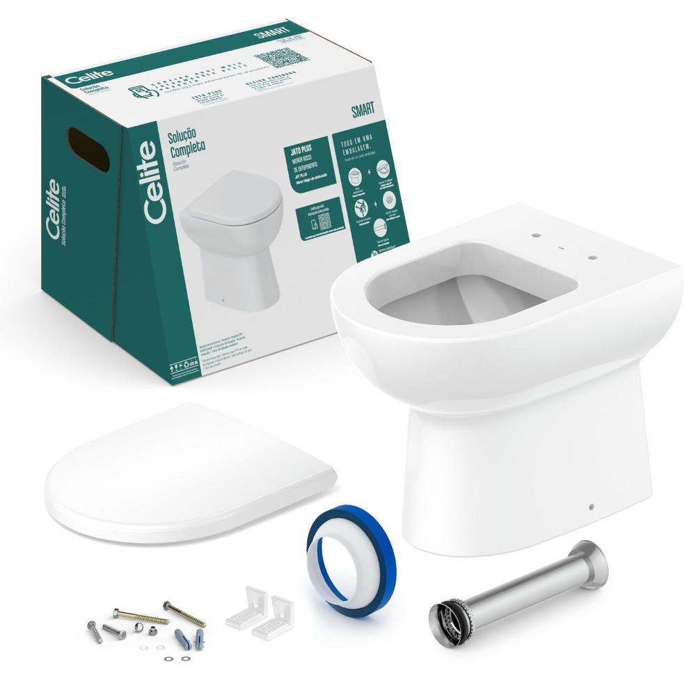 Miniatura Vaso Sanitário Convencional com Assento Soft Close Smart Celite Branco