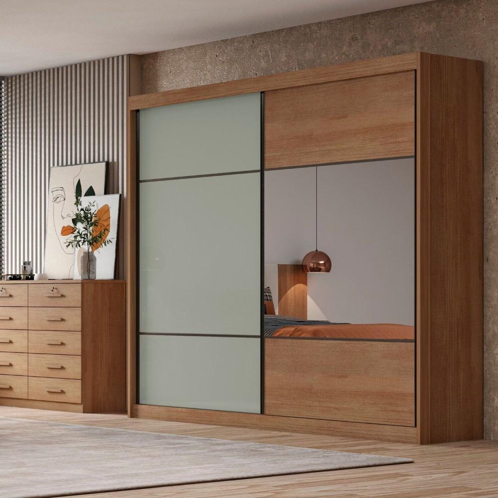 Miniatura Móveis para Quarto Guarda-roupa Casal Mdf Blumenau Cumaru/Fendi