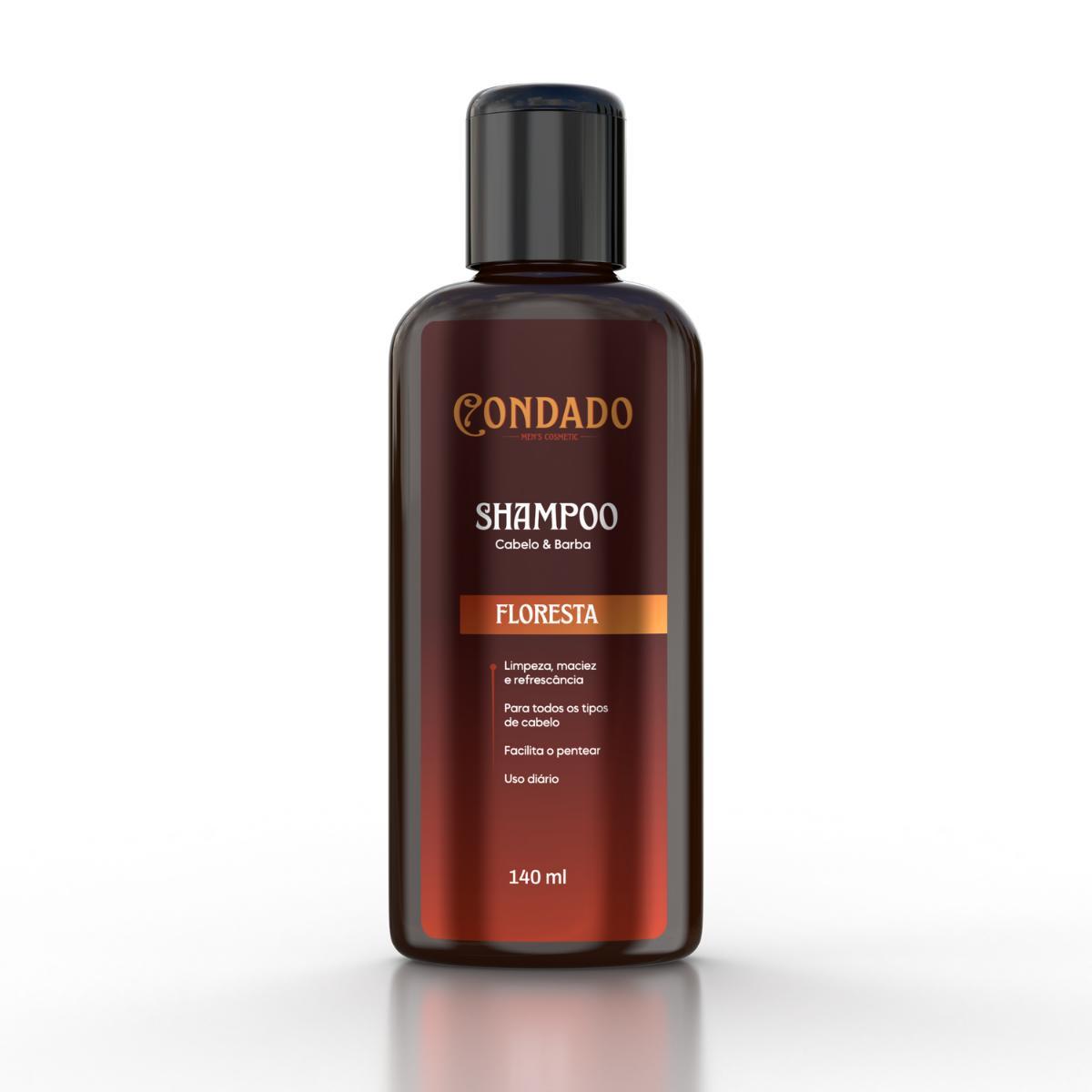 Miniatura Shampoo Floresta Condado 140 Ml Masculino Barba Cabelo