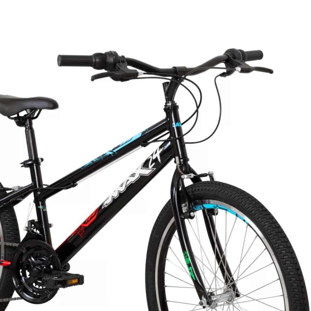 Bicicleta Caloi Max R24 21V Preto Aro 24