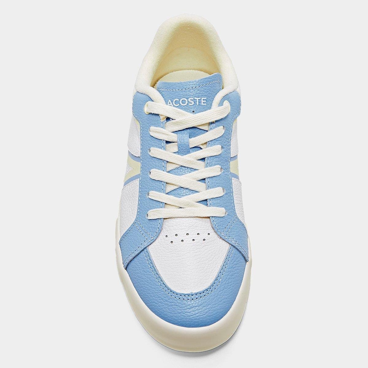 Miniatura Tênis Lacoste L004 Feminino Azul Claro+Branco - 34