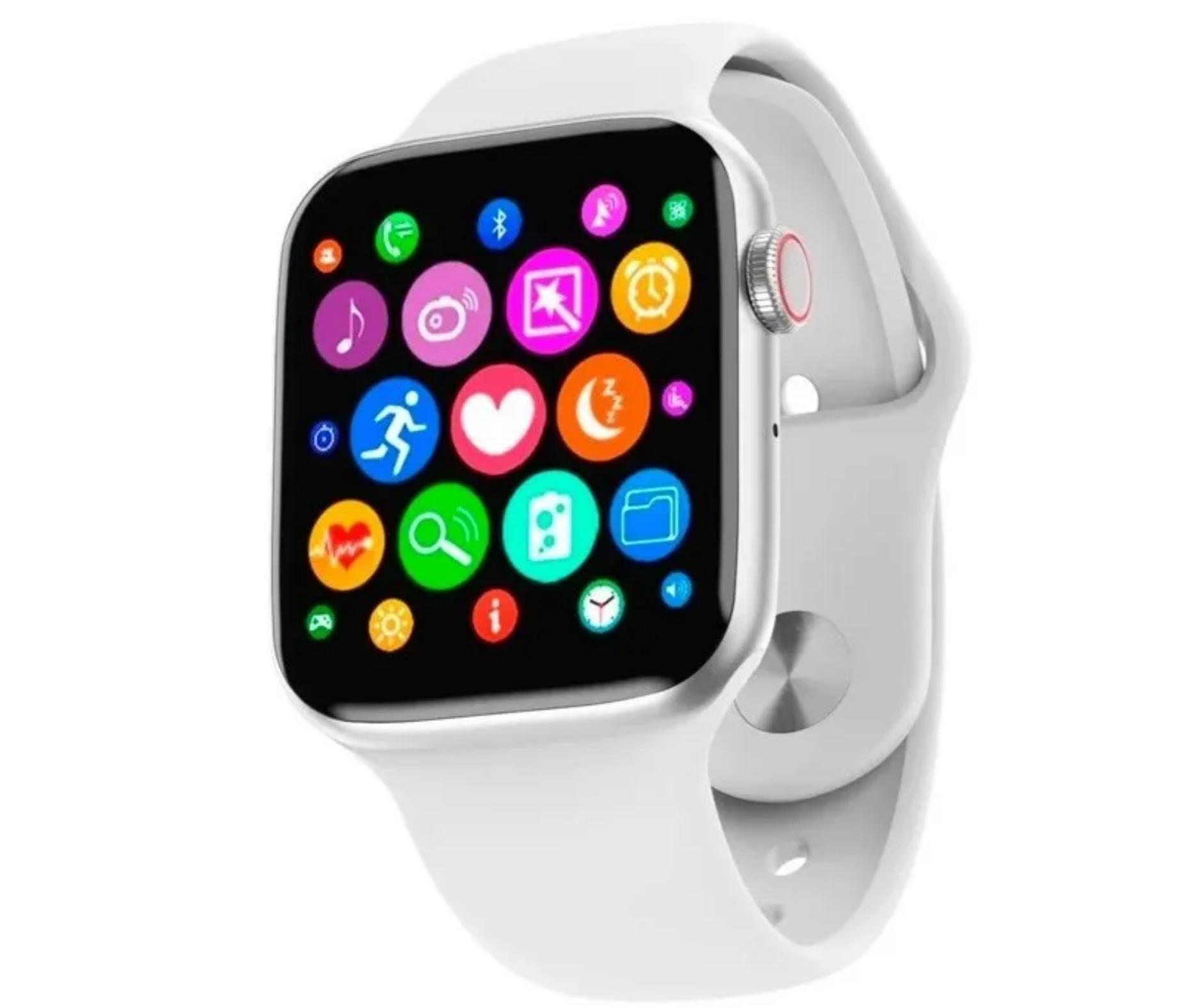 Miniatura Relógio Smartwatch Inteligente Iwo12 W26 44Mm Branco Branco - Smartwatch - W26 - Silicone - 44mm