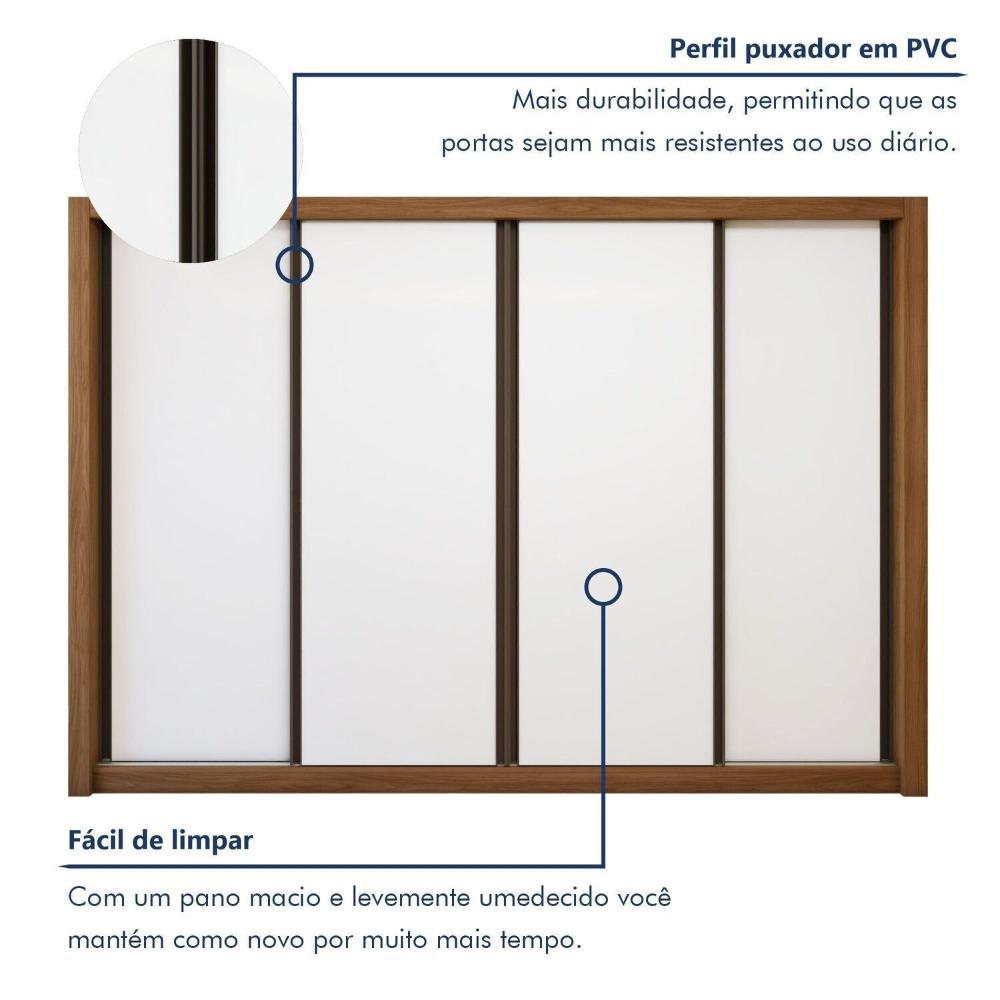 Miniatura Guarda Roupa Casal Liv Yescasa Carvalho/Branco