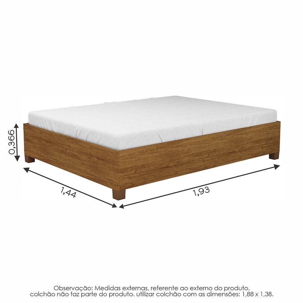 Miniatura Guarda Roupa Modulado Com Cama Paris 5 Portas 2 Gavetas Freijó Com Off White