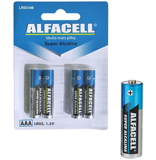 Miniatura Pilha Aaa Alcalina Palito 1,5V Com 4 Unidades Cartela