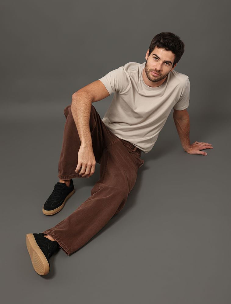 Miniatura Calça Masculina Color 90's Straight Calvin Klein Jeans - Marrom Calça Masculina Color 90's Straight Calvin Klein Jeans Marrom 36