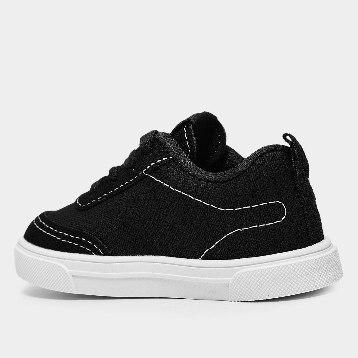 Miniatura Tênis Infantil Molekinho Casual Menino Preto+Branco - 19