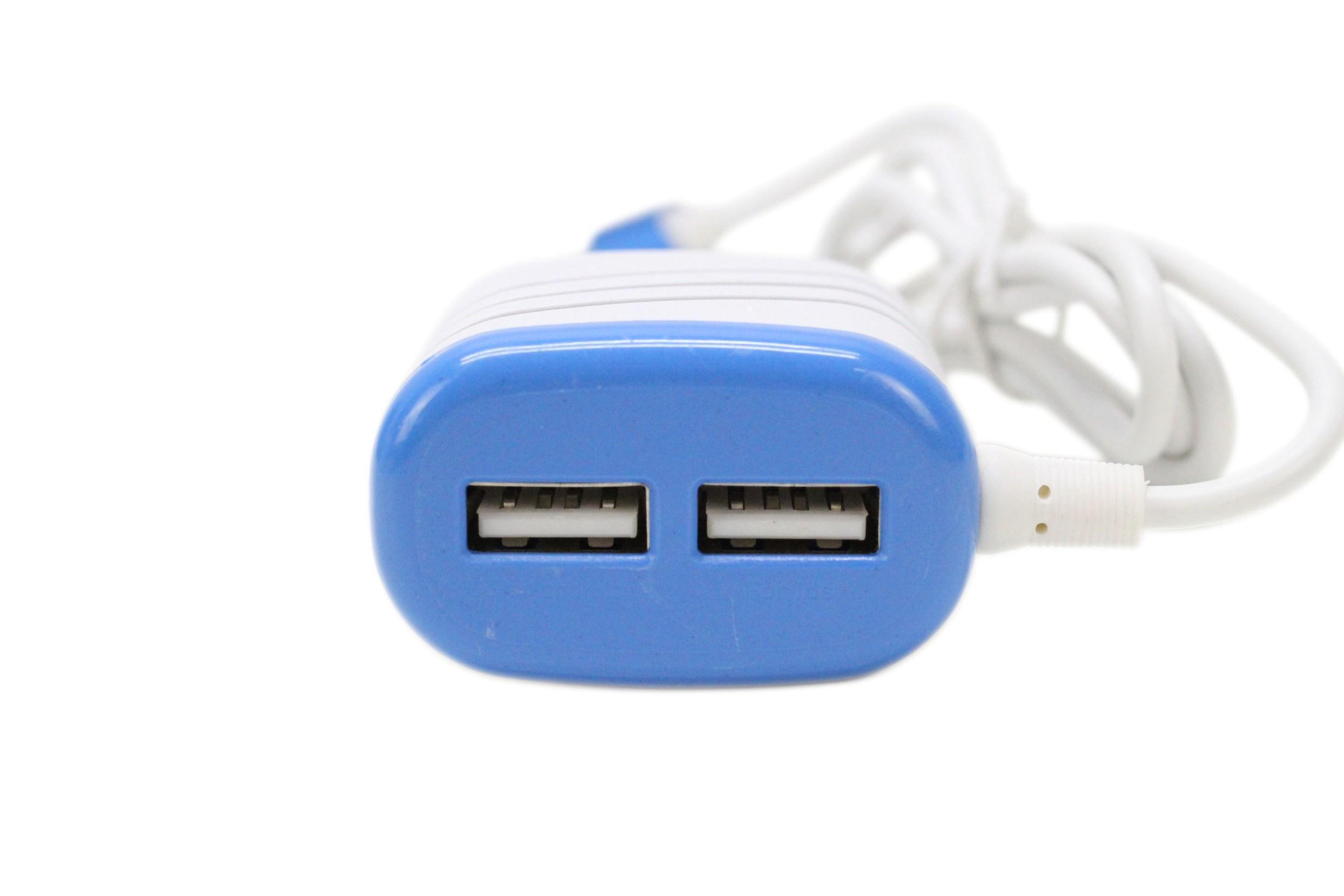 Miniatura Carregador Ecooda Duas Entradas Usb E Cabo Micro Usb 3.6A