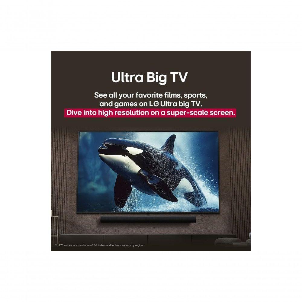 Smart TV LG UHD AI 4K 55 UA75 Processador &alpha;7 Gen8 e Tecnologia 2025 55UA7500PSA.BWZ Bivolt