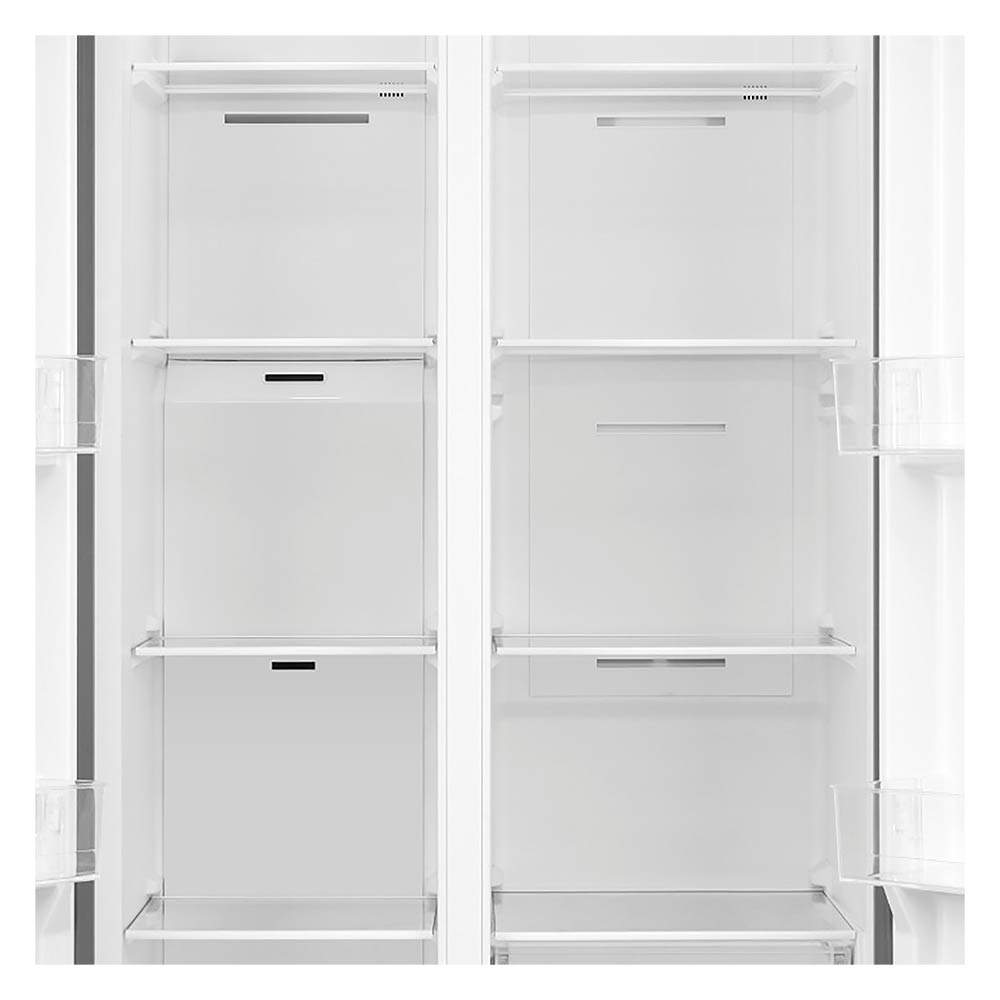 Miniatura Refrigerador Side By Side Midea de 02 Portas Inverter com 442 Litros Inox Claro - MDRS598FGA041