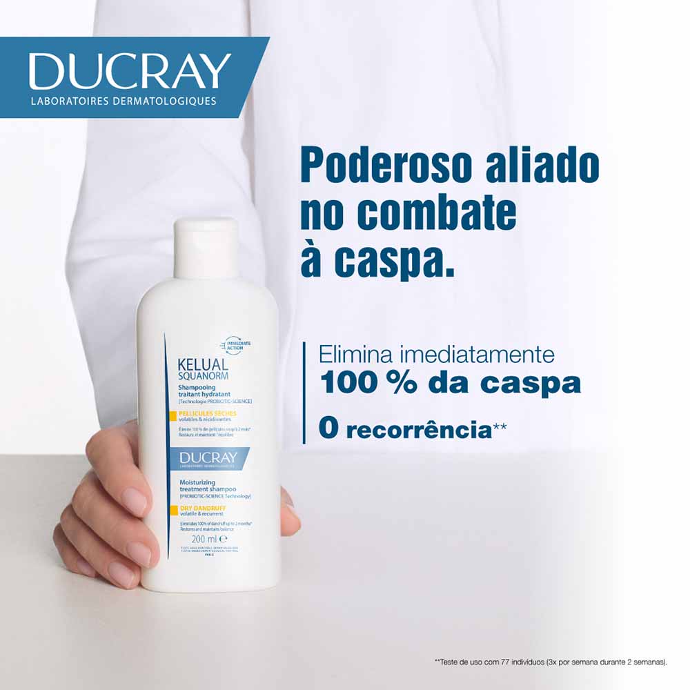 Ducray Kelual S Squanorm Shampoo Anticaspa para Cabelos Secos 200ml