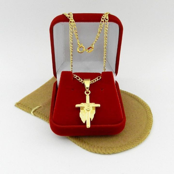 Miniatura Corrente Masculina 80Cm 2Mm Cruz Folheada Ouro Cr434