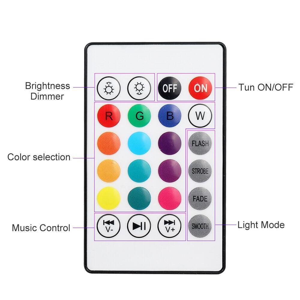 Miniatura Lâmpada Caixa De Som Bluetooth Luz Led Rgb Controle Remoto