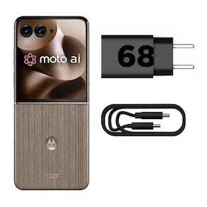Smartphone Motorola Razr 60 Ultra 5G Madeira 1TB, 16GB RAM + 16GB Ram Boost, Tela Dobrável 7.0" pOLED e Externa 4", Câmera Traseira 50MP e IP48