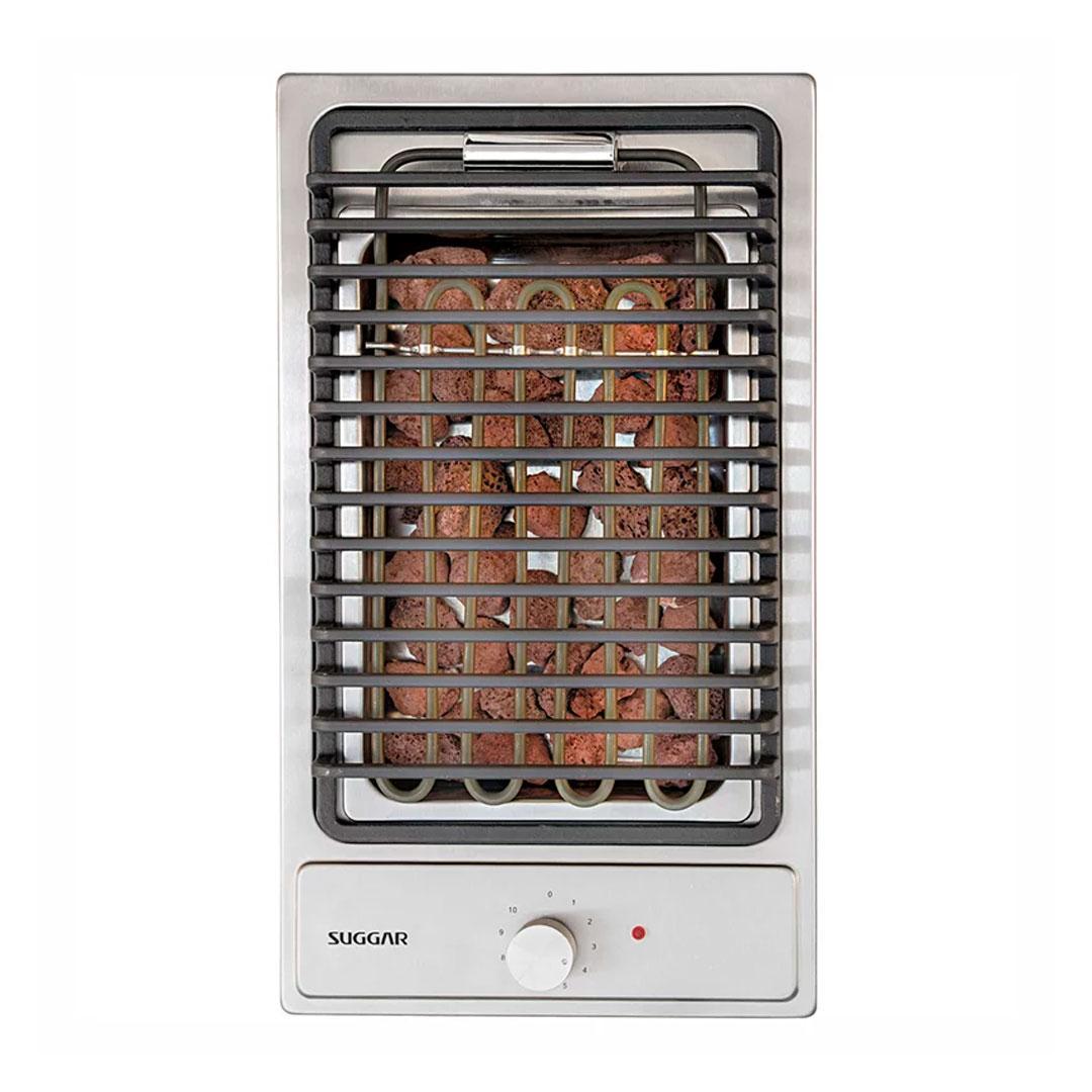 Miniatura Cooktop Eletrico Inox Barbecue Churrasqueira Com Grelha 220V
