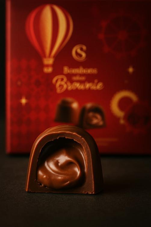 Miniatura Cubo Com Bombons Sabor Brownie 130G Cacau Show Para Presente