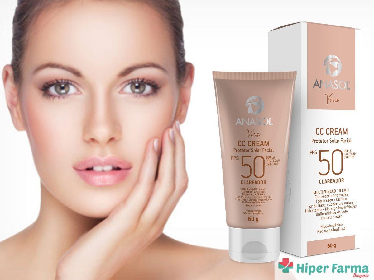 Miniatura Kit 2 Cc Cream Clareador Facial Antirrugas Fps 50 Anasol