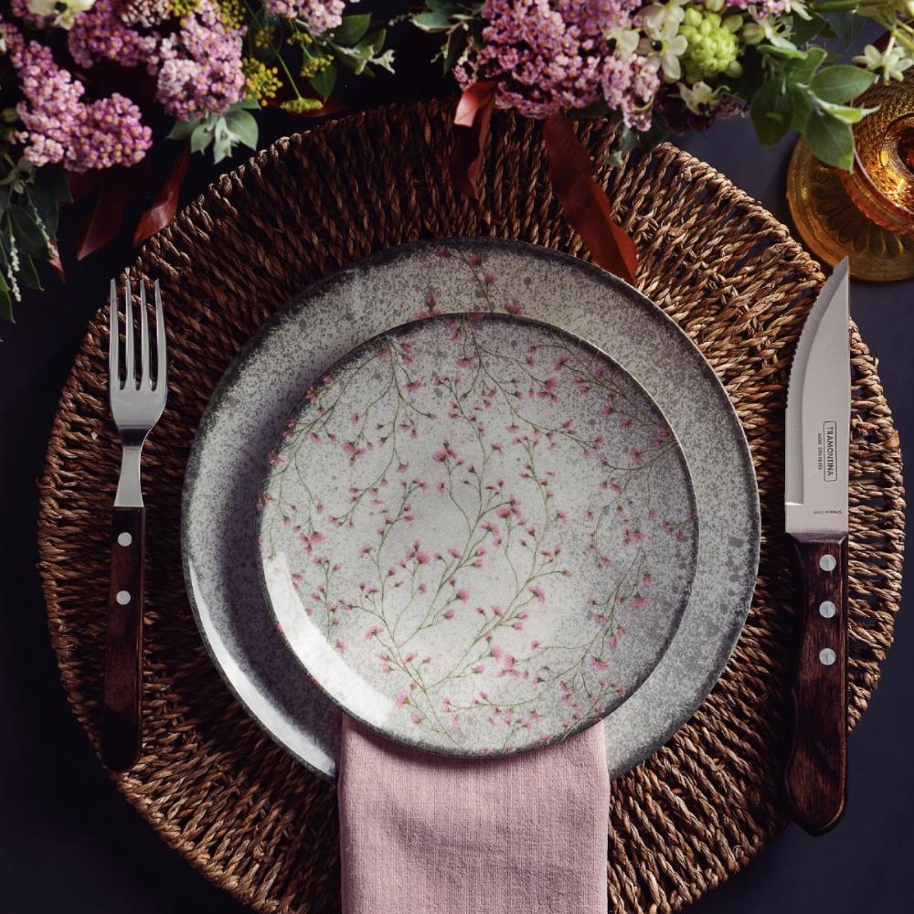Jogo de Jantar Floralis Porcelana Decorada 20 Peças Tramontina