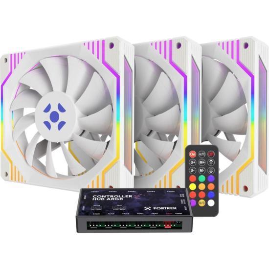 Miniatura Kit Cooler Fan Argb Fortrek Frosty Branco